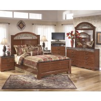 Fairbrooks Estate 7 Pc. Bedroom - Dresser, Mirror, Chest, Queen Poster Bed, Nightstand