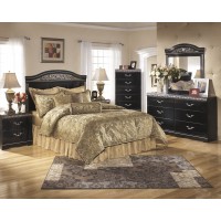 Constellations 4 Pc. Bedroom - Dresser, Mirror, Queen/Full Panel Headboard & Two Drawer Nightstand