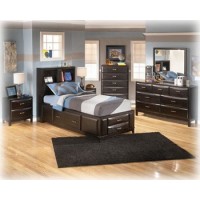Kira Dresser, Mirror & Twin Bed with Storage